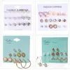 Stud -oorbellen Bravekiss Flower Star Pearl Earring Set CZ Retro Heart Hoop Round Fashion Sieraden voor vrouwen dagelijks/winkelen