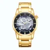 2024 Nya pop Men's Personalized Hollow Student Steutly Transparent Net Red Quartz Waterproof Watch