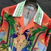 Casablanca New Summer Summer Designers Designers Bowling Рубашки мужчина мода красочная цветочная печатная рубашка мужчина обычная повседневная шелковая рубашка M-3XL B10