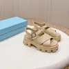 Sandalen Lederschuh für Frauen Sommerkreuz Römisch gewebte Plattform Strand Urlaub Designer Schuhe Zapatillas Mujer