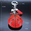 Keychains Lanyards Tassel Crystal Keychain Bag Charm para mujeres/Hombres Ladybird Cadena Key Chain Jewelry Llaveros para Mujer Lujo K2871S01 Y240417