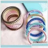 Hair Rubber Bands Hair Rubber Bands Ring Telephone Wire Cord Punk Coil Elastic Band Ties Rope Girls Headwear Accessories Scrunchies W6 Dhnka