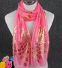 12 color size160 Fashion Wraps Golden Peacock Beauty Gauze Long Scarf Bib Shawl female printed chiffon sunscreen scarf shippi915845251300