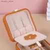 Accessories Packaging Organizers Jewelry Box Square Travel Portable Earing Carrying Box Elegant Trendy Jewelry Gifts Organizer Display Packagi Y240423 9KB2