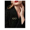 Brooches Creative Personalized Eyeglass Frame Fashionable Metallic Copper Unisex Clothing Accessories Hip-hop Student Lapel Clip
