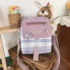 Bolsas de ombro de estilo coreano casual bolsa de garotinha crossbody for women canvas messenger