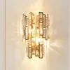 Wandlamp kristal indoor decoratieve moderne ledlampen voor slaapkamerbed woonkamerstudie kamer gang gang buisverlichting