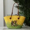 Bolsos de hombro. Sacas de laizhou Dingxiang Bolsa tejida de hierba personalizada a mano gran capacidad H240417 simple y versátil