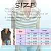 Dames T-shirts 2024 Hoogwaardige zomertank Tops Women mode mouwloos gebreide gestreepte polo t-shirt vrouwelijk casual eenvoudige tee top