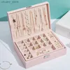 Accessories Packaging Organizers Fashion Design Leather Jewelry Box Jewelry Case Jewelry Package Storage Large Space Jewelry Ring Necklace Brac Y240423 A355