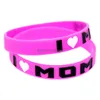 Jelly 1pc Ik hou van moeder Sile Rubber Hand Band Pink ADT -maat A For Family Party Gift Drop Delivery Sieraden Armakebanden DHGIS