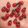 Żywica 9 mm*13 mm mini słodkie czerwone chrząszcz płaski Cabochon Rhinestone 60pcs DIY Scrapbook Decor Home Crystal Figurines Craft 240408