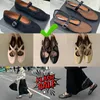 With Box Designer Sandal ballet slipper slider flat dressing shoes Women round toe Rhinestone Boat shoes Luxury leather riveted buckle shoes size 35-40