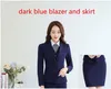 Women's Two Piece Pants Women Blazer Sets Suits Spring Purple Blue Red Uniform Office Ladies 2 Pieces Female Elegant Business Trouser Wear