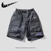 2024 Summer Sports Multi Pocket Work Shorts voor herenparen lossen rechte casual broek 5/4 modemerk