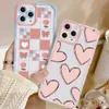 携帯電話ケースかわいいピンクのピンクの愛のハートフォンケース
