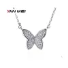 Ожерелья подвесные ожерелья yanmei Бабочка для женщин кубическая циркония милая насекомого модное винтажное колье украшения YMD1280 Drop Pend Pen
