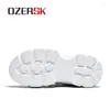 Casual Shoes Ozersk Women Sport Microfiber Leather Mesh Upper Breattable Sneakers Non-Slip Fashion Running Eva Outrole