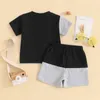 Set di abbigliamento Suefunskry Baby Boys Shorts Set Contrast Color Short Short Maniche Tops