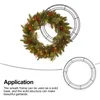 Decorative Flowers DIY Macrame Ring Garland Hoop Artificiales Para Home Wreath Frame