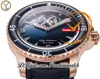 Fifty Fathoms Real Tourbillon 8 Jours Automatic Mens Watch YSF 5025-36B40-O52A Rose Gold Dial Sail-Canvas Strap Super Edition Reloj Hombre Montre PureTime