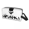 Bolsas de almacenamiento gunki logotipo bolsito cosmético mujer moda gran capacidad estuche de maquillaje tocador de belleza