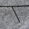 Costumes pour hommes Suit d'entreprise élégant Vestes de mélange en polyester-solid pour les saisons de transition Back Vent Design Blazers Black Grey Navy