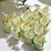 أدوات المائدة مجموعة أكواب حلوى البلاستيك لحفلة Parfait Mousse Bows