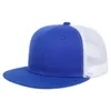 Caps de bola combinação de cores sólidas Hardtop Hard Men's Hat da moda e simples malha de verão Summershade Baseball de borda plana