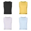 Chemises sans manches L_050 T-shirt creux T-shirt Sexy Yoga Tops Running Blouse Boulied Souffle à séchage rapide