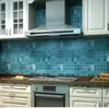Мозаика 5 цветов Алюминиевая фольга Самоаустильные анти-масляные обои для кухни.