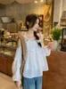 Blouses pour femmes gkyocq coréen chic Femmes tops chemise niche conception de bretelles