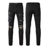 Mens Jeans Man Designer Skinny Men Black Pants Rip Denim Biker Grey Di Slim Fit Stretch Motorcycle Bone Halloween Straight Spray Rippe Dhad7