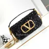 Womens Designer Bag Woman Vlogoo Vallentinos Bags Sequins Pärlor 2024 Lady Evening Purse Handväskor Crossbody Chain Small Square Fashion Leather High-end