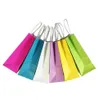 50pcsPack Kraft Paper Gift Bag 21x15x8cm Solid Color Boutique Store Festival Gift Wrap Bags with Handle4794955