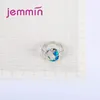 Klusterringar Multicolour Fish Ring 925 Sterling Silver Color with S925 Marked on Engagement Jewerly for Women