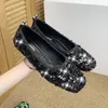 Casual Shoes Spring And Autumn Shallow Mouth Set Of Flat Women's Bean Sequins Single Shoe Woman