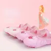 Sapatos de dança OEM atacado OEM dobrável Coroa azul rosa para meninas Mulheres sapatos profissionais de balé de alta qualidade