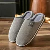 Slippers Winter Men Slides Brand Cotton Warm Plush Flats Soft Non-slip Cozy Bottom Big Size 51 Home