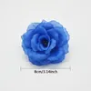 Декоративные цветы yoshiko 10pcs ткани темно -синяя роза искусственные Diy цветочные венок букеты