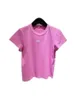 女性用ソリッドカラー夏のTシャツ衣料レタープリントO-CollarショートスリーブTシャツの女性ゆるいカジュアルショートトップ100％コットンTシャツ