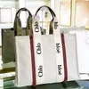 Tygväska Luxury Bag designer Bag handväska Woody Women's Fashion Linen Beach Bag Högkvalitativ axelväska stor kapacitet shoppingväska handväska 2024Hot1