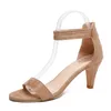 Casual schoenen vrouwen sandalen hoge hakken luipaard print stiletto mode zomer de lijst met gebonden leer