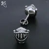 Stud Earrings Steel Mens Cute Mouth Brincos 316 Stainless Ear Punk Earring For Women Men Piercing Earings Fashion Jewelry