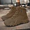 Fitness schoenen HikeUp Winter Boots Men Outdoor Wandelen Suede High Top Trekking Sneaker Watper Tactical Combat Plus Maat