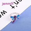 Кластерные кольца Джаммин бабочка кольцо фиолетовое хрустальное казистовое утюр.