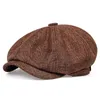 255U BERETS NEW MEN CASALE NECRAY NEWSBOY HAT WILD DASAL DUPRING SPRING RETRO BERET HATS للجنسين غطاء مثمن للرجال CAPS GORRAS D240418