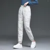 Pantalon féminin 2024 Jame droite lâche et mince plus taille thermique Coton pour femmes Pantalones de Mujer