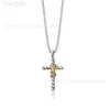 Designer David Yumans Yurma Jewelry Bracelet Xx Gold and Silver Cross Pendant Clavicle Chain Quick Sale