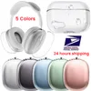 For Airpods Max bluetooth Headphones Earphone Accessories Transparent TPU Protective case ANC Noise cancelling AirPod Maxs earbuds Headset Cover Case
